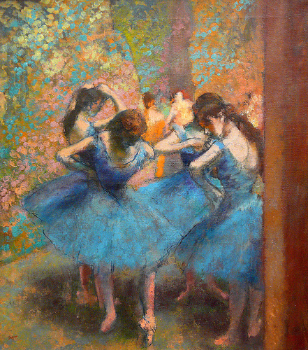 edgar degas dancers in blue