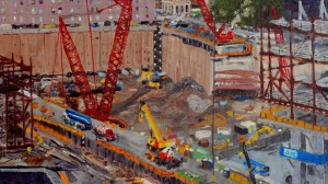 Detail of construction work in "Twenty Seven Cranes"