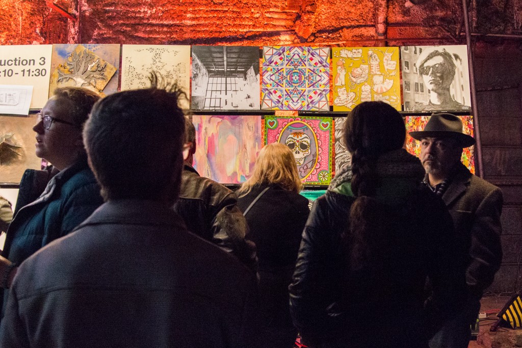 People gathering around the art gallary at Art Con X November 15th 2014.  Photo by: Mason Pelt