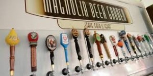 line of beer taps at Texas State Fair